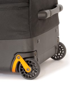 Wheeled travel luggage detail